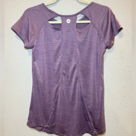 AVIVA Women’s Short Sleeve Lavender Athletic Gym Top Size M - Picture 4 of 8